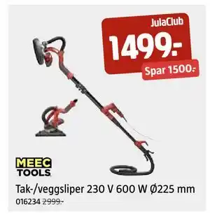 Tak-/veggsliper 230 V 600 W Ø225 mm, Medlemspris