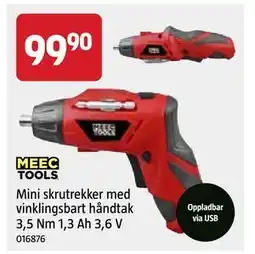 Jula Mini skrutrekker med vinklingsbart håndtak 3,5 Nm 1,3 Ah 3,6 V tilbud