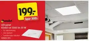 Jula LED-panel 60x60 cm 3300 lm 30 W tilbud