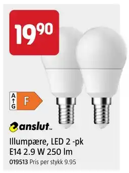 Jula Illumpære, LED 2 -pk E14 2.9 W 250 lm tilbud