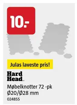 Jula Møbelknotter 72 -pk Ø20/Ø28 mm tilbud