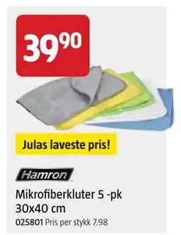 Jula Mikrofiberkluter 5 -pk 30x40 cm tilbud