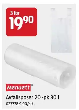 Jula Avfallsposer 20 -pk 30 l tilbud