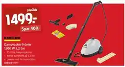 Jula Dampvasker 9 deler 1500 W 3,2 bar, Medlemspris tilbud