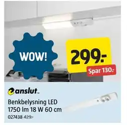 Jula Benkbelysning LED 1750 lm 18 W 60 cm tilbud