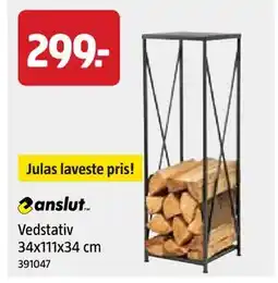 Jula Vedstativ 34x111x34 cm tilbud