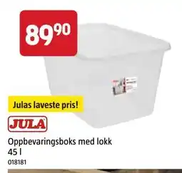 Jula Oppbevaringsboks med lokk 45 l tilbud