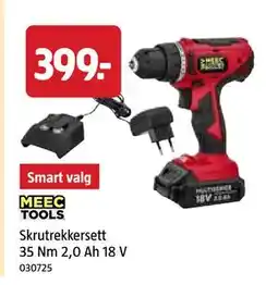 Jula Skrutrekkersett 35 Nm 2,0 Ah 18 V tilbud
