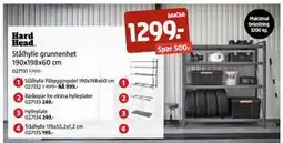 Jula Stålhylle grunnenhet 190x198x60 cm, Medlemspris tilbud