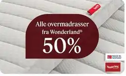 Møbelringen Alle overmadrasser fra Wonderland tilbud