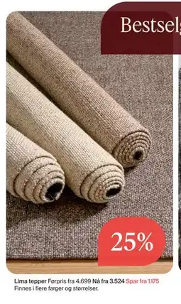 Møbelringen Lima tepper tilbud
