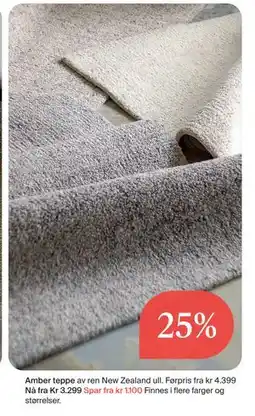 Møbelringen Amber teppe tilbud