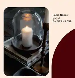 Møbelringen Lama Namur lyslykt tilbud
