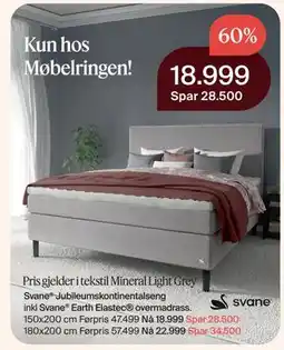 Møbelringen Svane Jubileumskontinentalseng tilbud