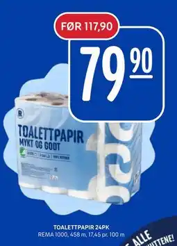 Rema 1000 TOALETTPAPIR 24PK tilbud