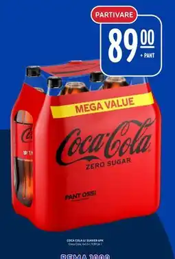 Rema 1000 COCA COLA U/ SUKKER 6PK tilbud