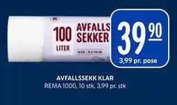 Rema 1000 AVFALLSSEKK KLAR tilbud
