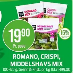 Kiwi ROMANO, CRISPI, MIDDELSHAVS MIX tilbud