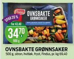 Kiwi OVNSBAKTE GRØNNSAKER tilbud