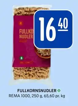 Rema 1000 FULLKORNSNUDLER tilbud