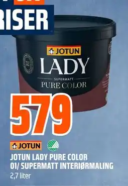 Obs Bygg JOTUN LADY PURE COLOR 01/ SUPERMATT INTERIØRMALING tilbud