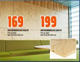 Obs Bygg KRYSSFINERPLATE K20/70 tilbud