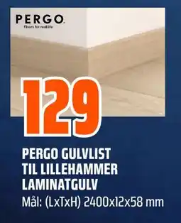 Obs Bygg PERGO GULVLIST TIL LILLEHAMMER LAMINATGULV tilbud