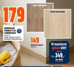 Obs Bygg BERRYALLOC CONNECT 8. XL LAMINATGULV tilbud
