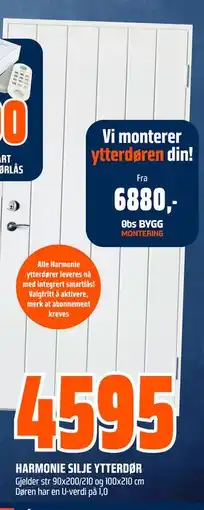 Obs Bygg HARMONIE SILJE YTTERDØR tilbud
