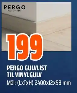 Obs Bygg PERGO GULVLIST TIL VINYLGULV tilbud