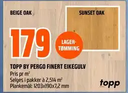 Obs Bygg TOPP BY PERGO FINERT EIKEGULV tilbud
