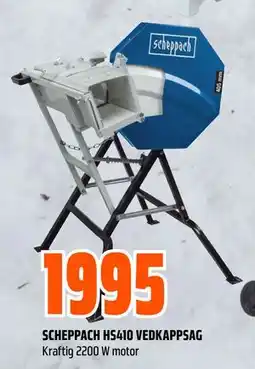 Obs Bygg SCHEPPACH HS410 VEDKAPPSAG tilbud