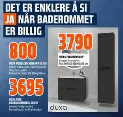 Obs Bygg DUXA PORSELEN SERVANT 60 CM tilbud