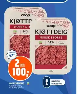 Coop Obs COOP KJØTTDEIG tilbud