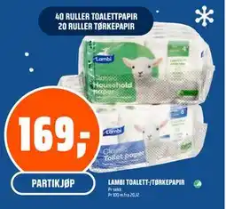 Coop Obs LAMBI TOALETT-/TØRKEPAPIR tilbud