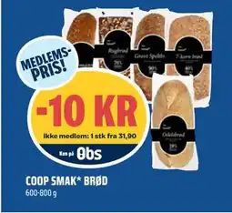 Coop Obs COOP SMAK* BRØD tilbud