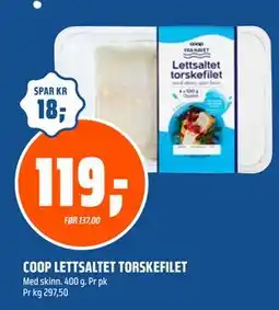 Coop Obs COOP LETTSALTET TORSKEFILET tilbud