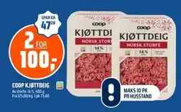 Coop Obs COOP KJØTTDEIG tilbud