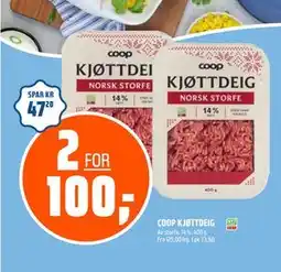 Coop Obs COOP KJØTTDEIG tilbud