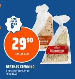 Coop Obs BERTHAS KLENNING tilbud