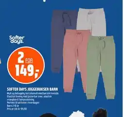 Coop Obs SOFTER DAYS JOGGEBUKSER BARN tilbud