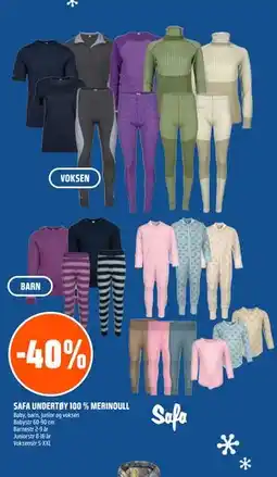 Coop Obs SAFA UNDERTØY 100 % MERINOULL tilbud