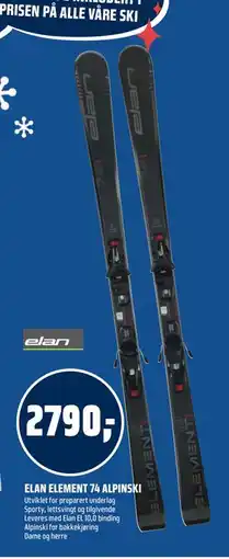 Coop Obs ELAN ELEMENT 74 ALPINSKI tilbud
