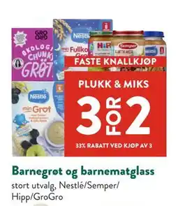 Jacobs Barnegrøt og barnematglass tilbud