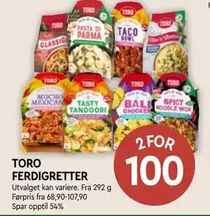Coop Mega TORO FERDIGRETTER tilbud