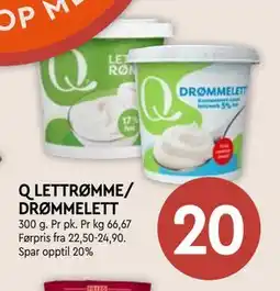 Coop Mega Q LETTRØMME/ DRØMMELETT tilbud
