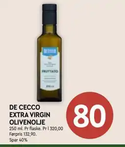Coop Mega DE CECCO EXTRA VIRGIN OLIVENOLJE tilbud