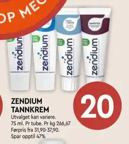 Coop Mega ZENDIUM TANNKREM tilbud