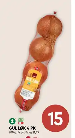 Coop Mega GUL LØK 4 PK tilbud