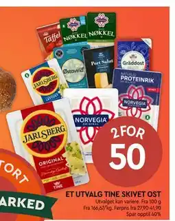 Coop Mega ET UTVALG TINE SKIVET OST tilbud